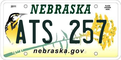 NE license plate ATS257