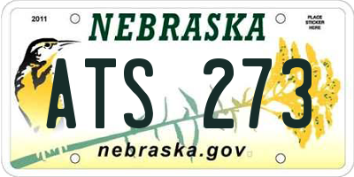 NE license plate ATS273