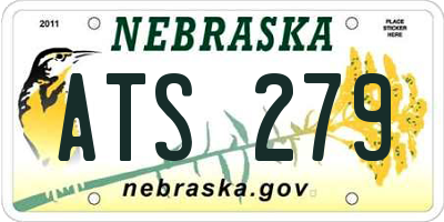 NE license plate ATS279
