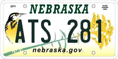 NE license plate ATS281