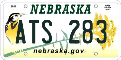 NE license plate ATS283