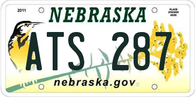 NE license plate ATS287