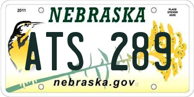 NE license plate ATS289