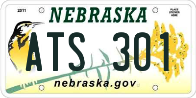 NE license plate ATS301