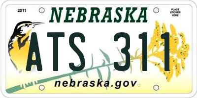 NE license plate ATS311