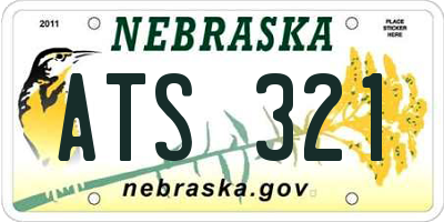 NE license plate ATS321