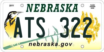 NE license plate ATS322