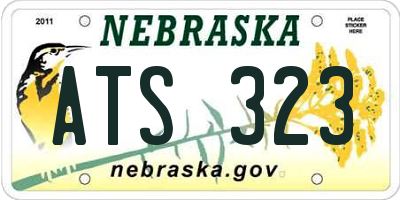 NE license plate ATS323