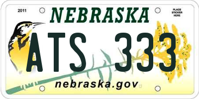 NE license plate ATS333