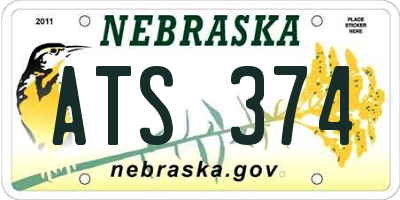 NE license plate ATS374