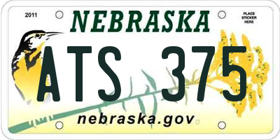 NE license plate ATS375