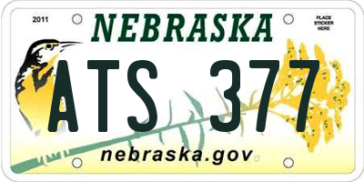 NE license plate ATS377