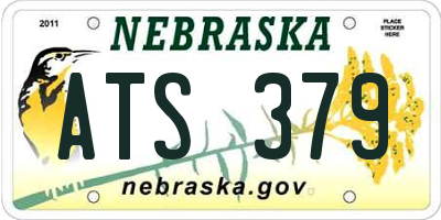 NE license plate ATS379