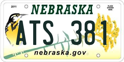 NE license plate ATS381