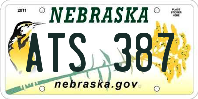 NE license plate ATS387