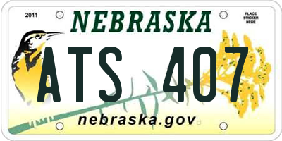 NE license plate ATS407