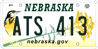 NE license plate ATS413