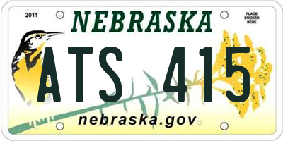 NE license plate ATS415