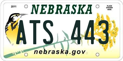 NE license plate ATS443