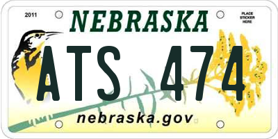 NE license plate ATS474