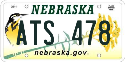 NE license plate ATS478