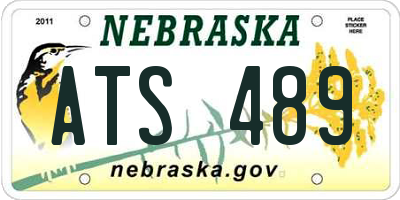 NE license plate ATS489