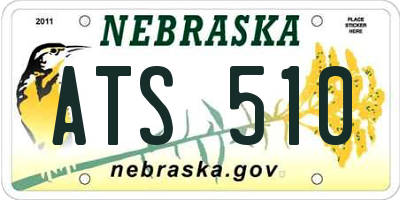 NE license plate ATS510