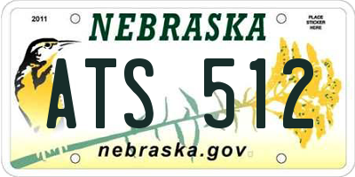 NE license plate ATS512