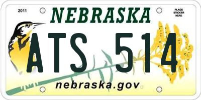 NE license plate ATS514