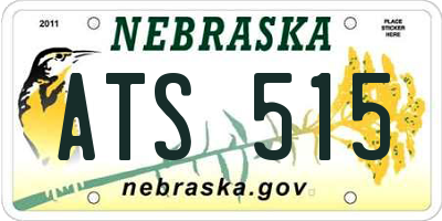 NE license plate ATS515