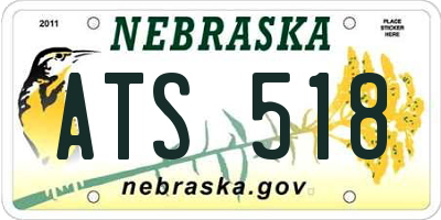NE license plate ATS518