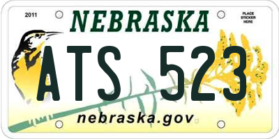 NE license plate ATS523