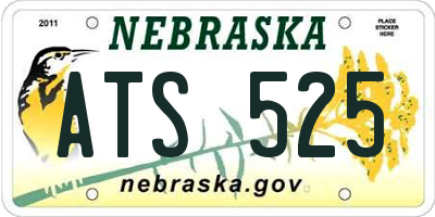 NE license plate ATS525