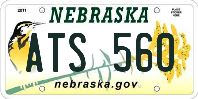 NE license plate ATS560