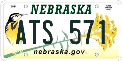 NE license plate ATS571