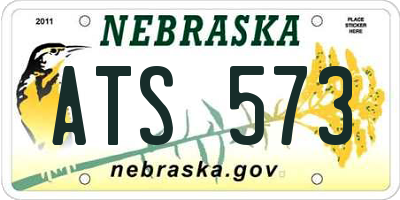 NE license plate ATS573