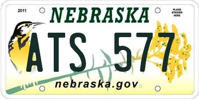 NE license plate ATS577