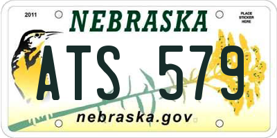 NE license plate ATS579