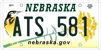 NE license plate ATS581
