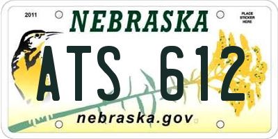 NE license plate ATS612