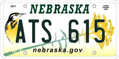 NE license plate ATS615