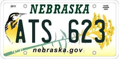 NE license plate ATS623