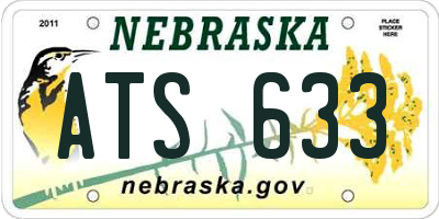 NE license plate ATS633