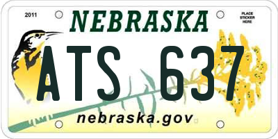 NE license plate ATS637