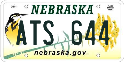 NE license plate ATS644