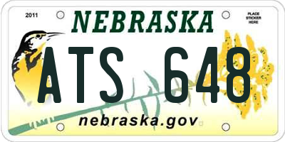 NE license plate ATS648