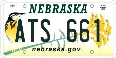 NE license plate ATS661