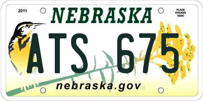 NE license plate ATS675