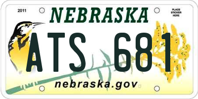 NE license plate ATS681