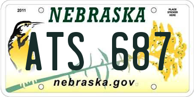 NE license plate ATS687